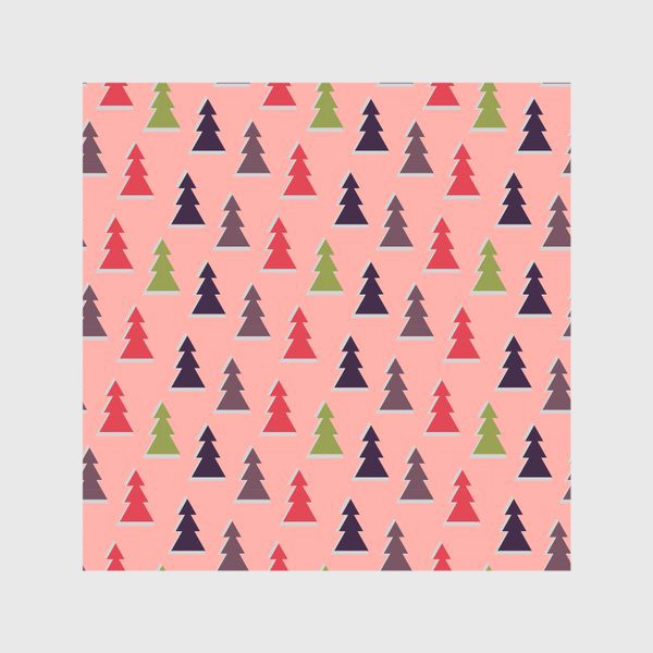Скатерть «Треугольные разноцветные новогодние елки»