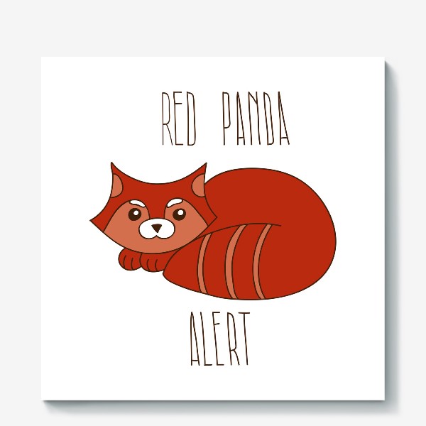 Холст «Red panda alert»