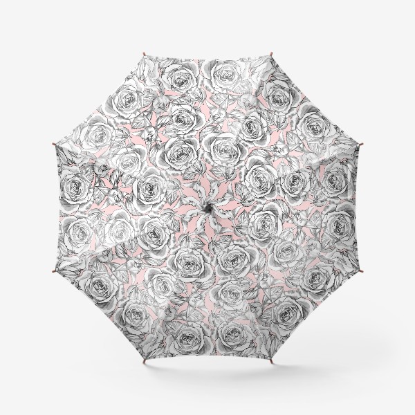 Зонт «Танец серых роз»