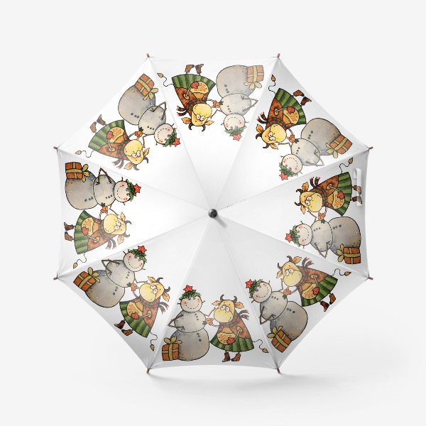 Зонт «Новогодние забавы»