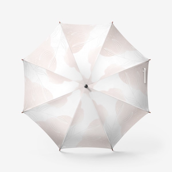 Зонт &laquo;Белые веточки нежные акварельные пятна на белом&raquo;