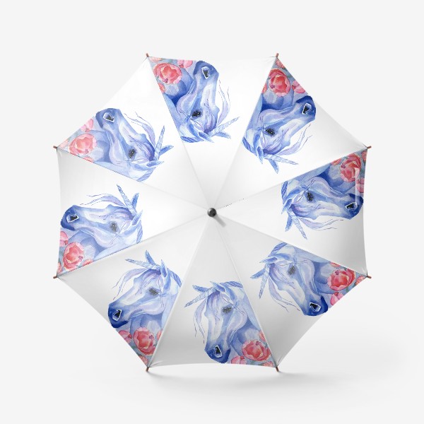 Зонт «голубой единорог»