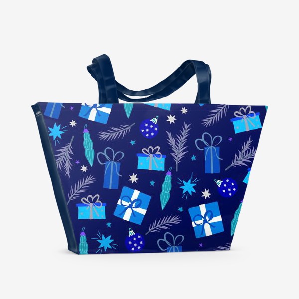 Пляжная сумка «новогодние подарки»