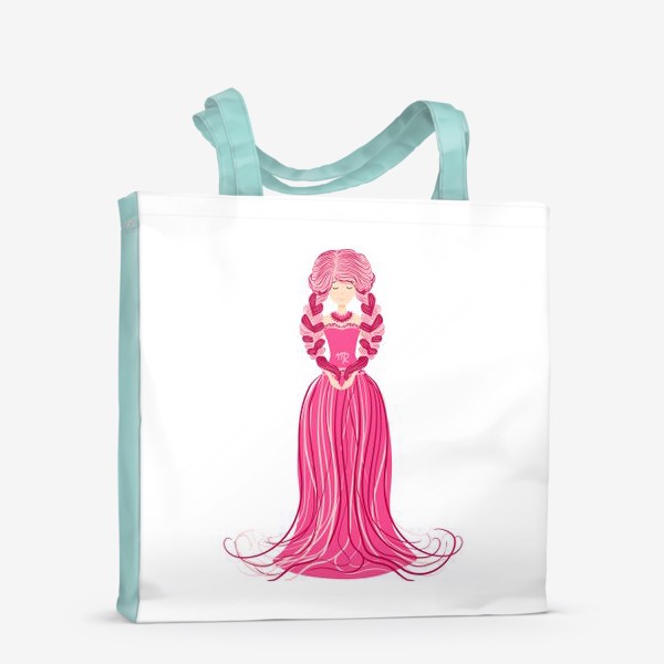 Сумка-шоппер «Знак зодиака Дева, женщина с косами»