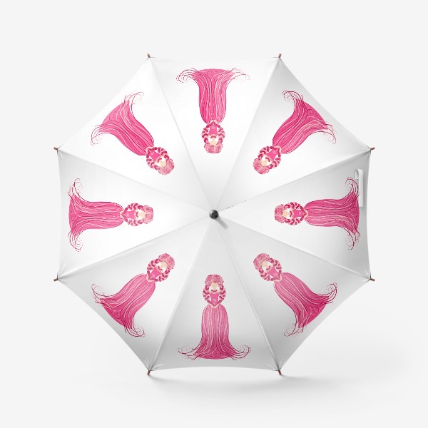 Зонт «Знак зодиака Дева, женщина с косами»