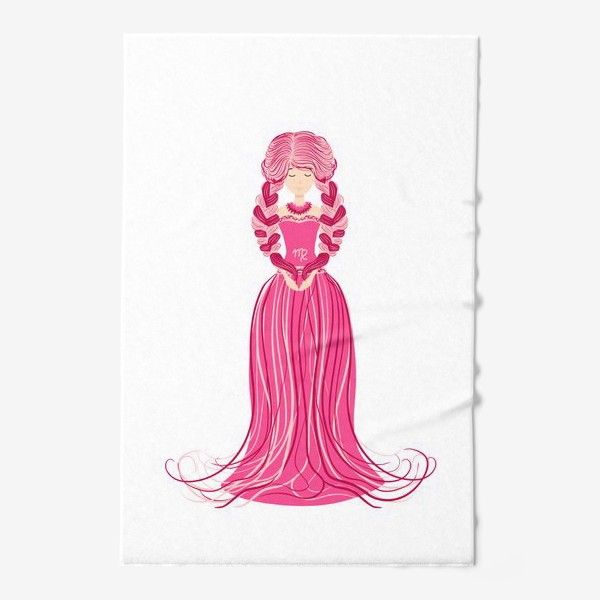 Полотенце «Знак зодиака Дева, женщина с косами»