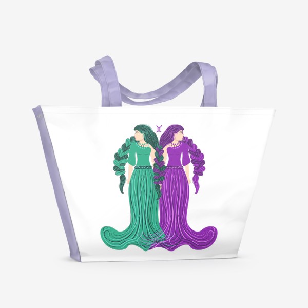 Пляжная сумка «Знак зодиака Близнецы »