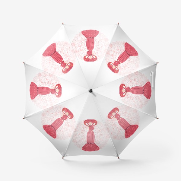 Зонт &laquo;Знак зодиака Овен и цветочная мандала&raquo;