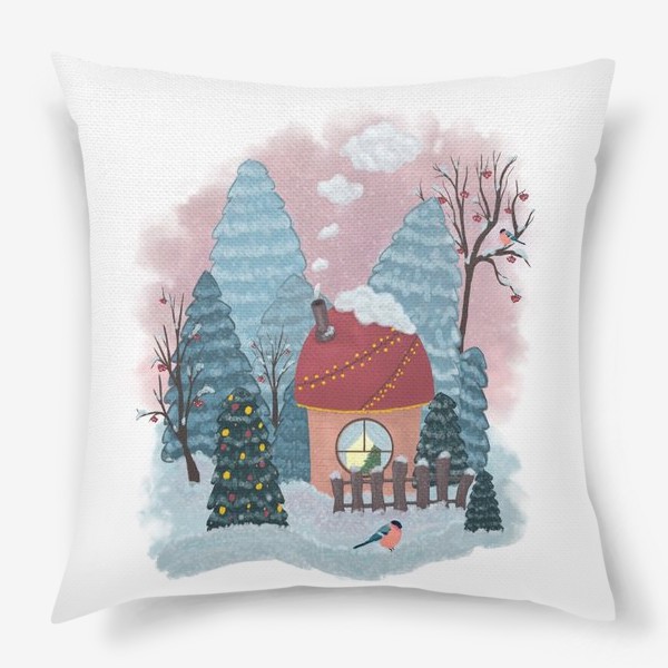 Подушка «Уютный лесной домик»