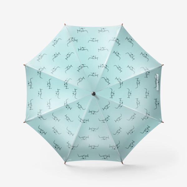 Зонт «Бык с рогами на голубом фоне»