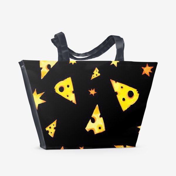 Пляжная сумка «Звездный сыр (черный)»