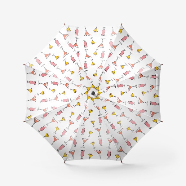 Зонт «Коктейль в бокале и сердечко »