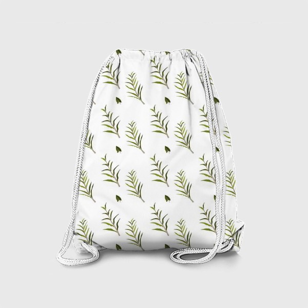 Рюкзак «Листья на белом (паттерн)»