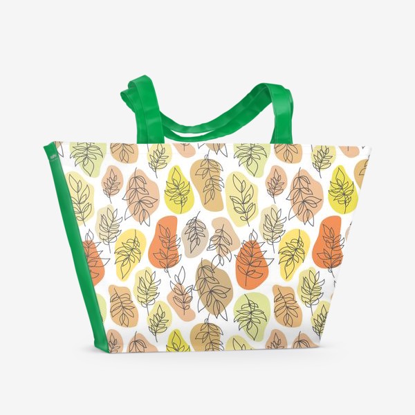 Пляжная сумка &laquo;Разноцветные листья. Осень.&raquo;