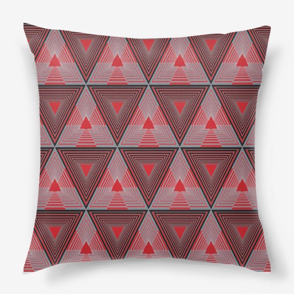 Подушка «Геометрический узор из треугольников»