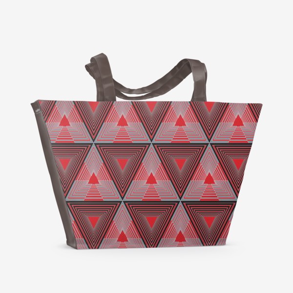 Пляжная сумка «Геометрический узор из треугольников»