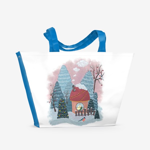 Пляжная сумка «Уютный лесной домик»