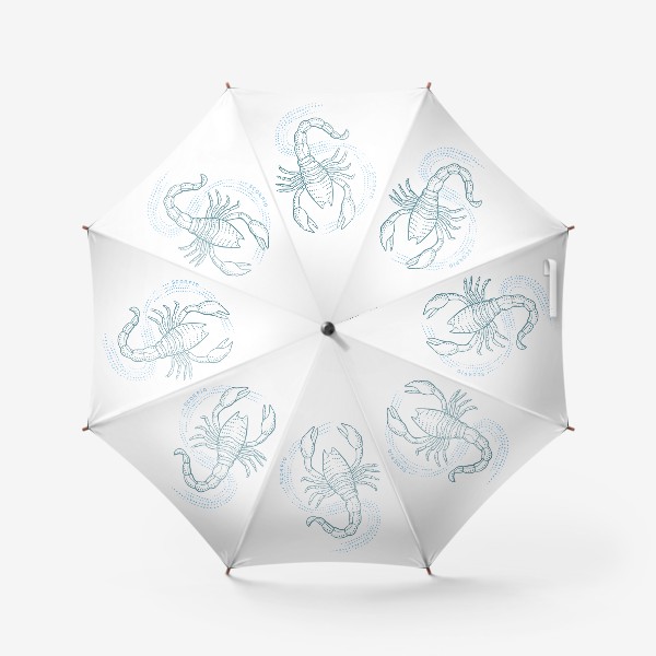 Зонт «Скорпион. Знак зодиака. Blue.»