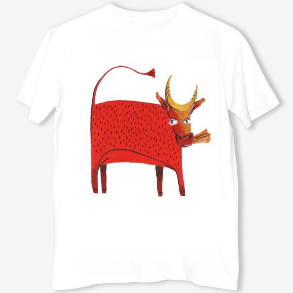 Футболка «Красная корова. Символ года.»