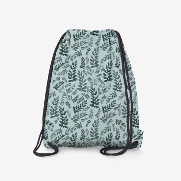 Рюкзак «Листья папоротника на голубом»