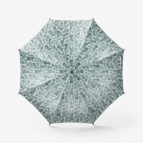 Зонт «Листья папоротника на голубом»