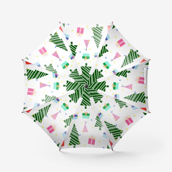 Зонт «подарки под ёлкой»