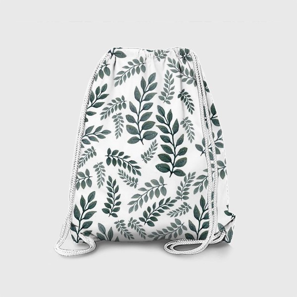Рюкзак «Листья папоротника на белом»