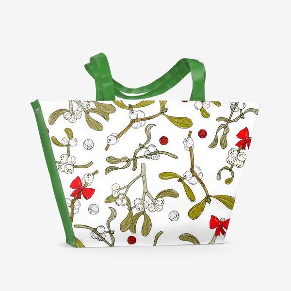 Пляжная сумка «рождественская омела»