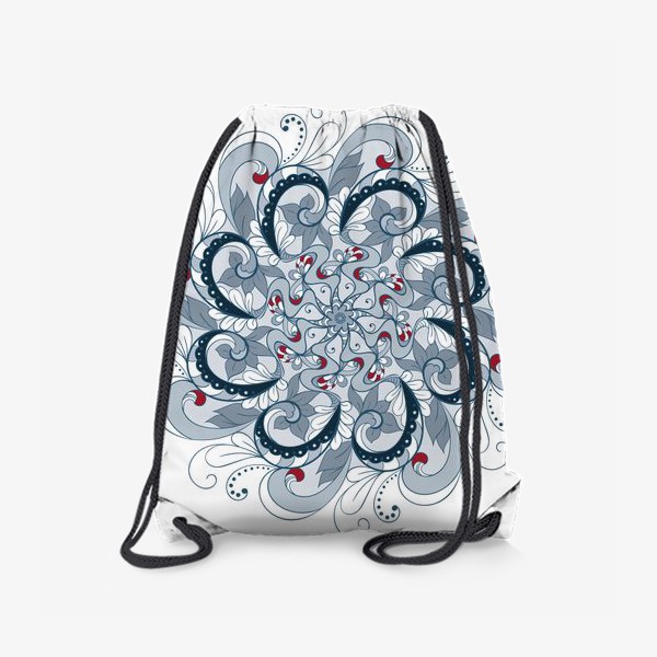Рюкзак «Круговой орнамент в серых тонах»