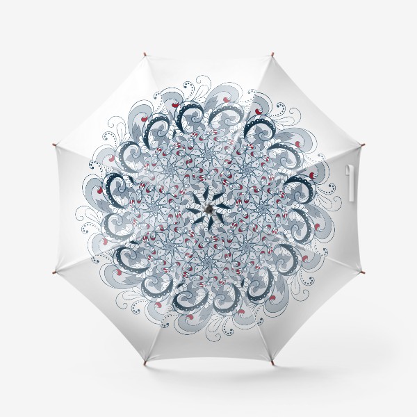Зонт «Круговой орнамент в серых тонах»