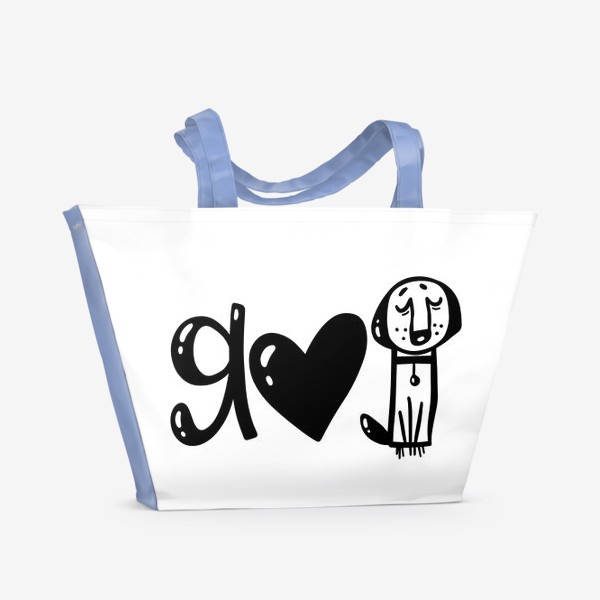 Пляжная сумка «я люблю животных»