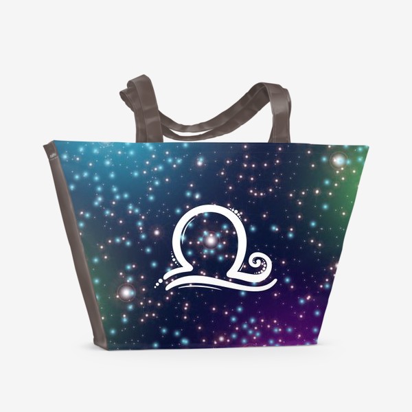 Пляжная сумка «ВЕСЫ. Космические знаки зодиака.»