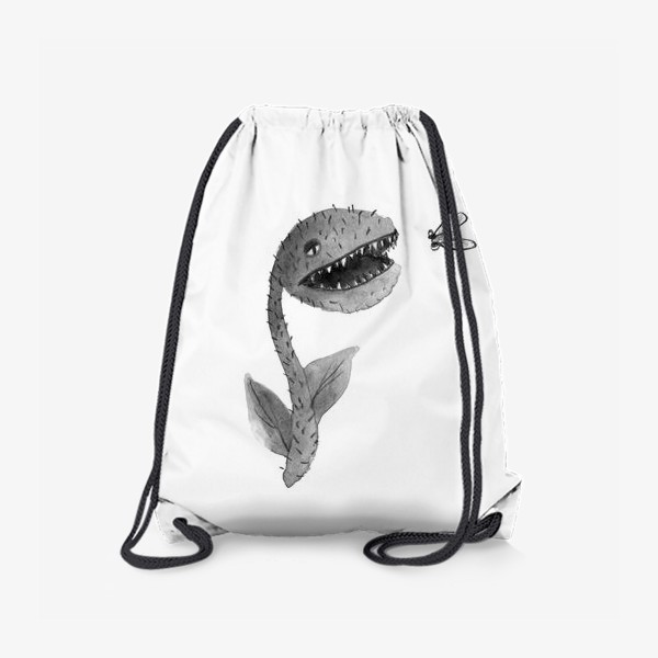 Рюкзак «черно-белая мухоловка, цветок, персонаж, мухолов»
