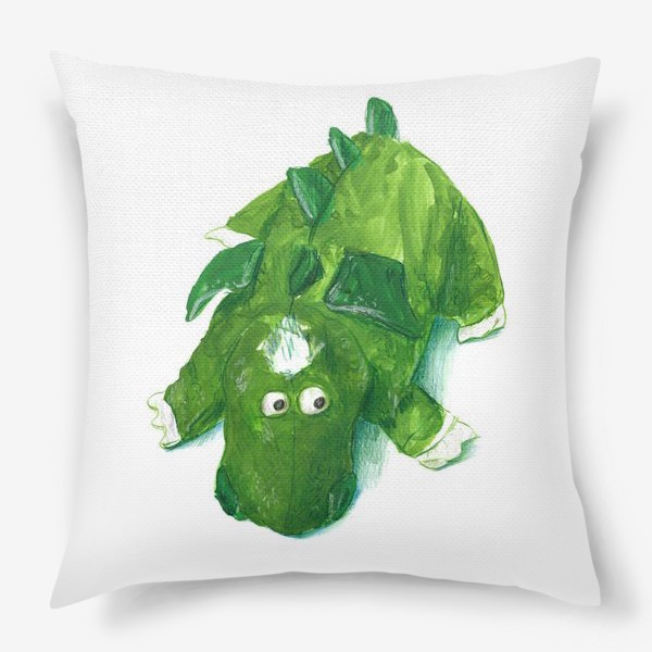 Подушка «милый плюшевый дракончик, зеленый дракон»