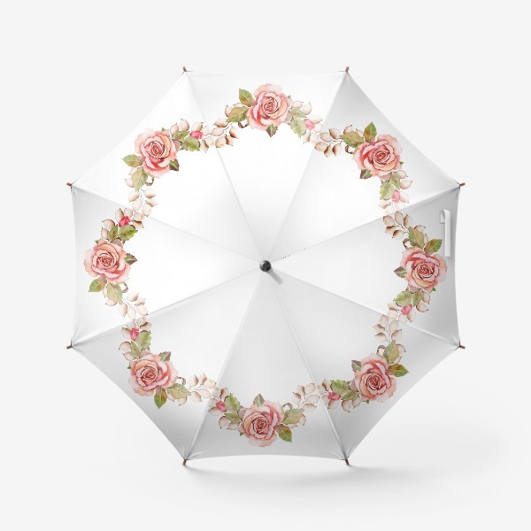 Зонт «роза и эвкалипт»