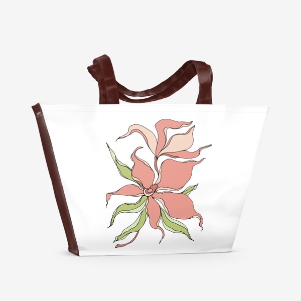 Пляжная сумка &laquo;Красивый цветок. Подарок&raquo;