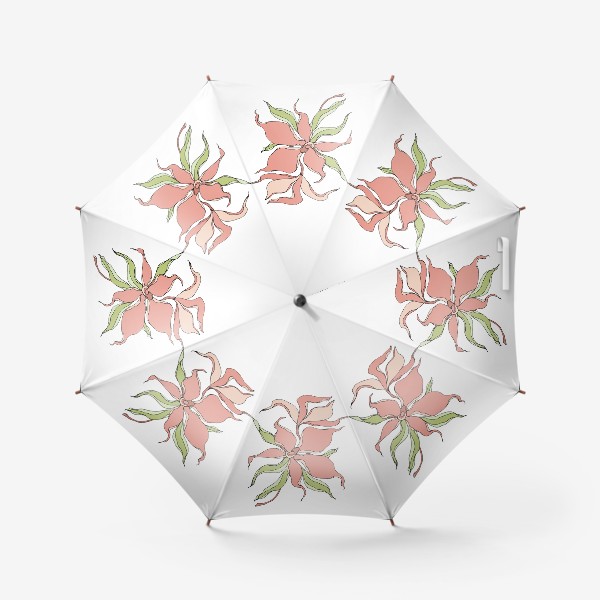Зонт &laquo;Красивый цветок. Подарок&raquo;