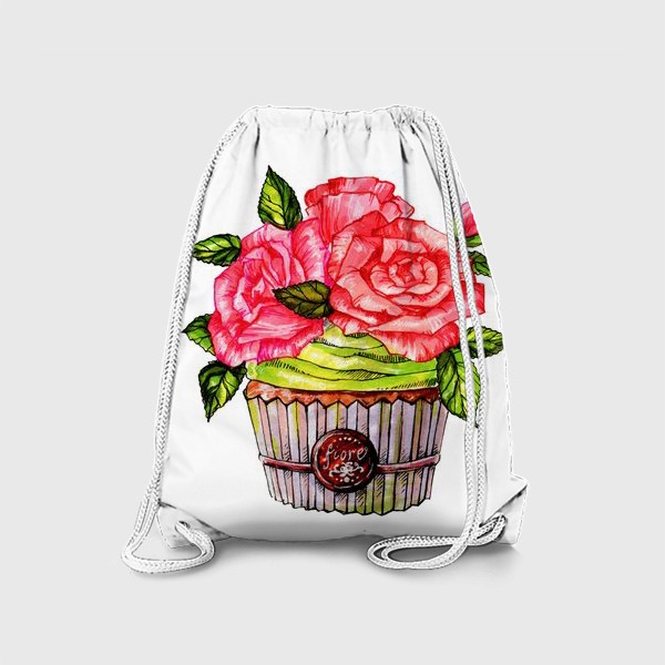 Рюкзак «Капкейк с розами»