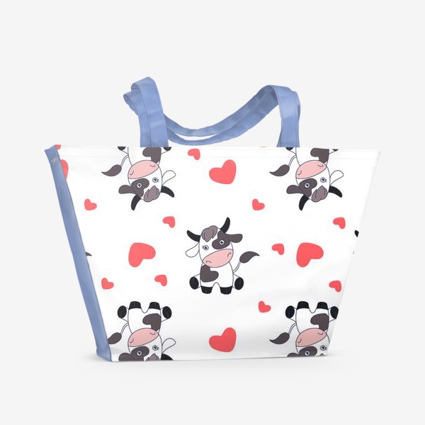Пляжная сумка «Корова паттерн»