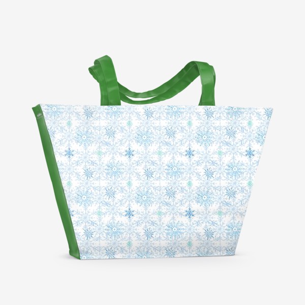 Пляжная сумка «Голубые снежинки»