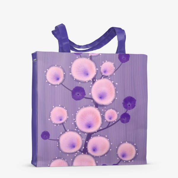 Сумка-шоппер «Непричёсанное дерево на фиолетовом фоне»