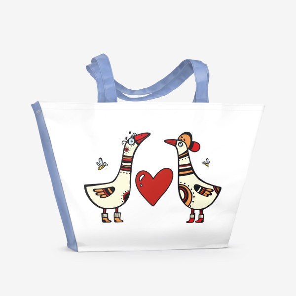 Пляжная сумка «два веселых гуся»