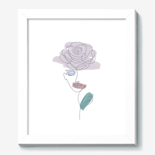 Картина «Девушка роза. Непрерывная линия»