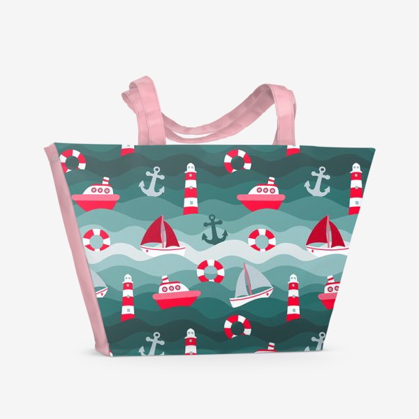 Пляжная сумка «Морской детский принт»