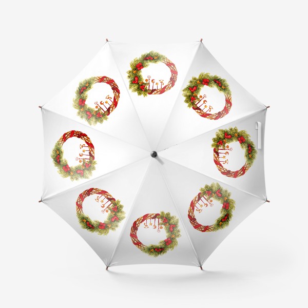 Зонт «Новогодний венок»