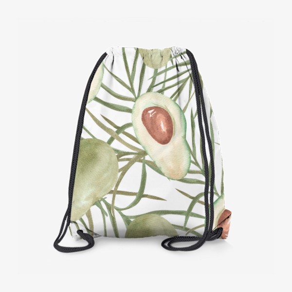 Рюкзак «Авокадо с листьями пальмы. паттерн»