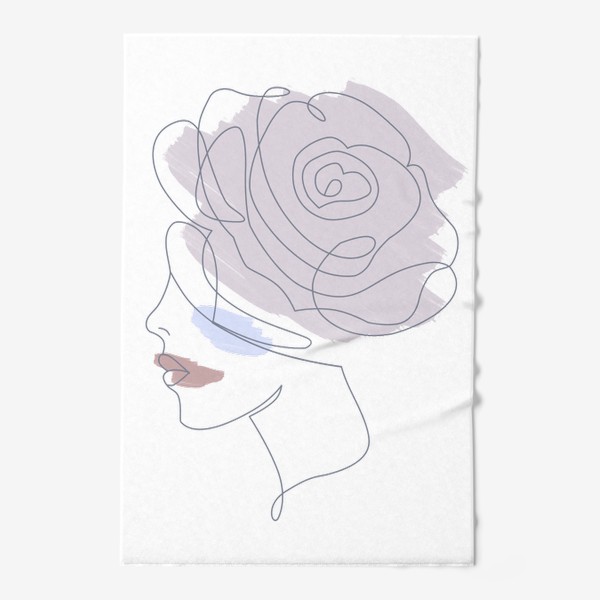 Полотенце «Девушка роза 2. Непрерывная линия»