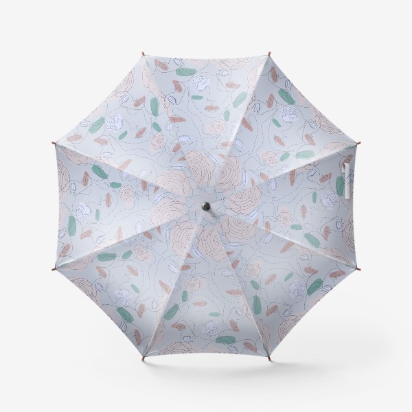 Зонт «Рисунок одной линией паттерн»