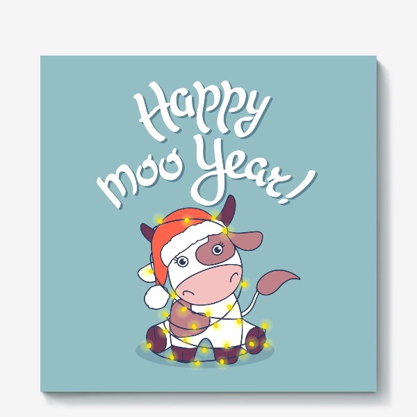 Холст «happy moo year»