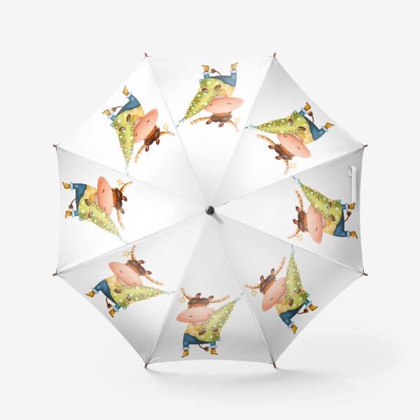 Зонт «Новогодний бычок»